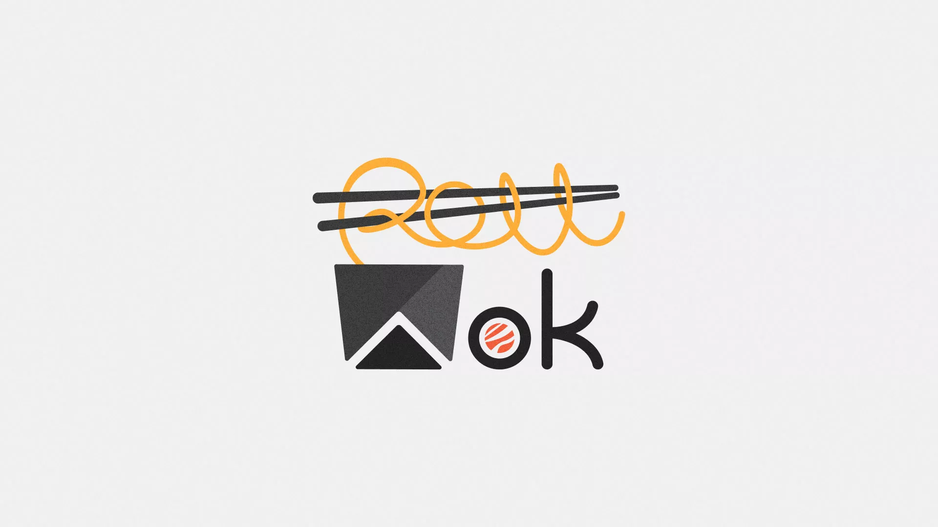 Разработка логотипа суши-бара «Roll Wok Club» в Лесозаводске